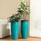 Glitzhome® Oversized Gradient Faux Ceramic Tall Plastic Planters, 2ct.